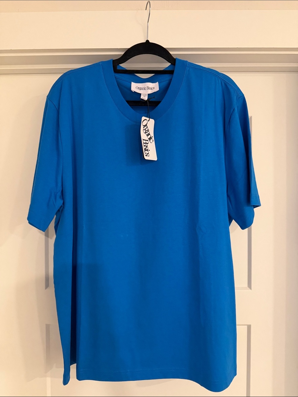 Organic Basics Men's Short-Sleeve Crew Tee in Bright Blue